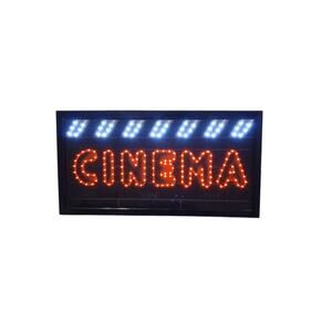 CINEMA LIGHT Sign 19" FLaSHing LED Hang Wall Home Movie Theatre WORKS Electric